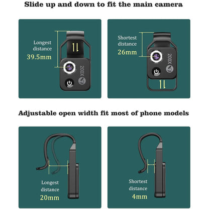 Phone Microscope with LED Light